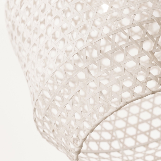 Lampadario di rattan avorio per camera da letto
