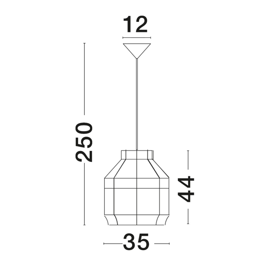 Lampadario di rattan avorio per camera da letto