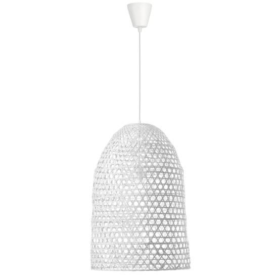 Lampadario di rattan bianco cupola per camera da letto