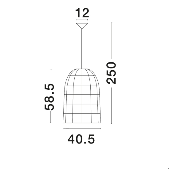 Lampadario di rattan bianco cupola per camera da letto