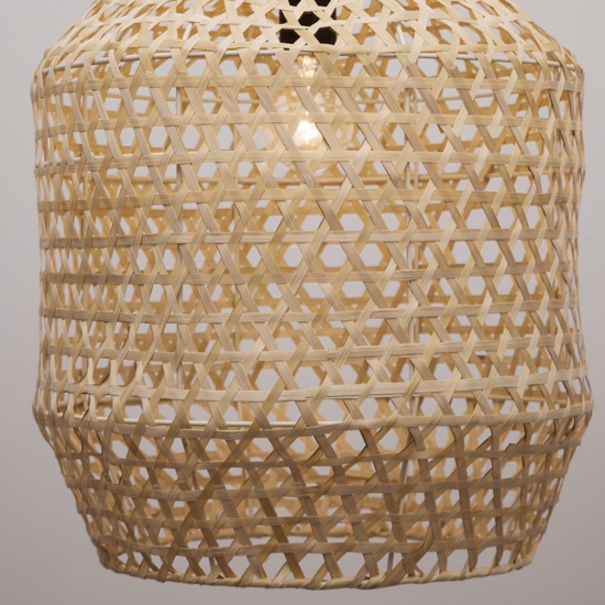 Lampadario di rattan naturale per camera da letto