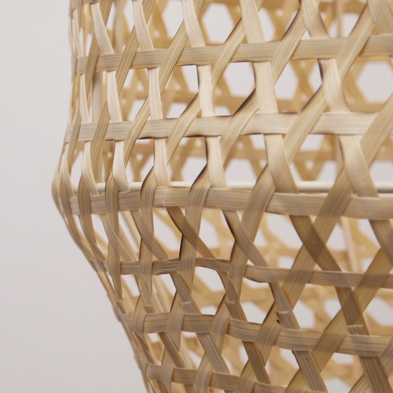 Lampadario di rattan naturale per camera da letto