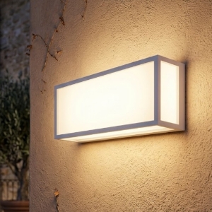 Top light osaka applique rettangolare per esterno moderna bianca