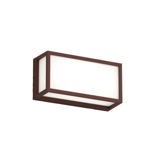Applique da esterno corten rettangolare top light osaka