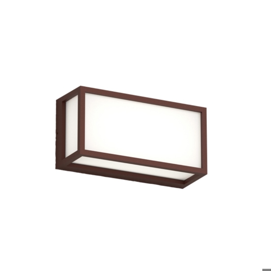Applique da esterno corten rettangolare top light osaka