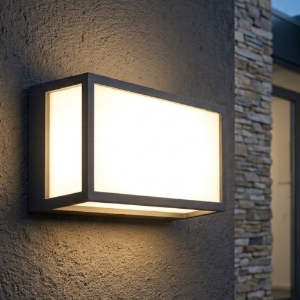 Applique rettangolare per esterni osaka top light antracite ip54