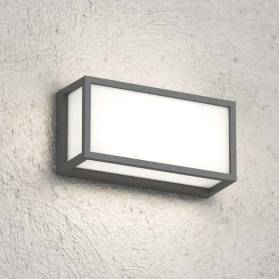 Applique rettangolare per esterni osaka top light antracite ip54