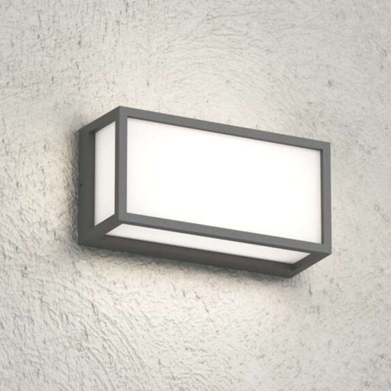 Applique rettangolare per esterni osaka top light antracite ip54