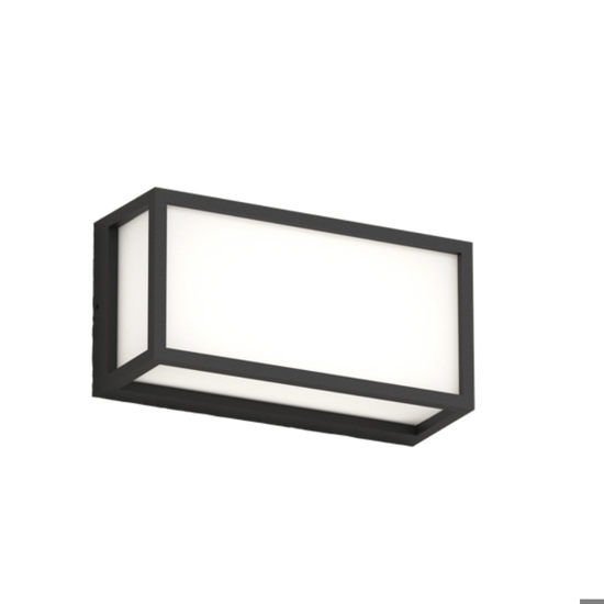 Top light osaka applique da esterno rettangolare nera moderna