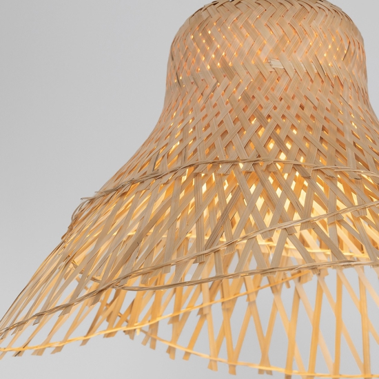 Lampadario cappello di rattan sabbia per tavolo sala da pranzo