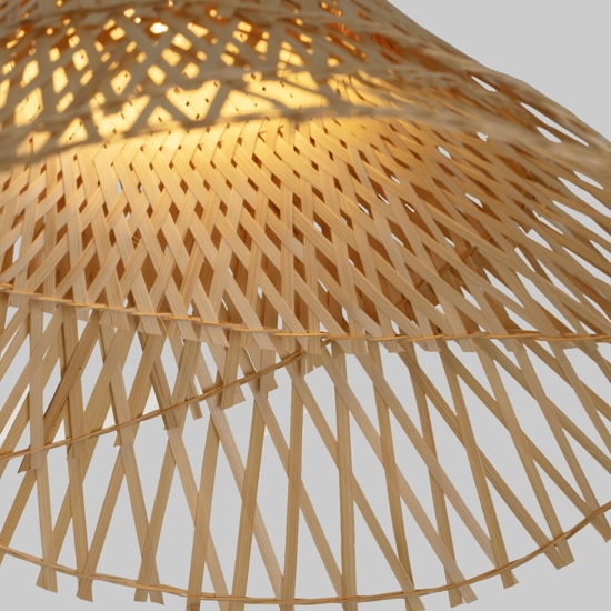 Lampadario cappello di rattan sabbia per tavolo sala da pranzo