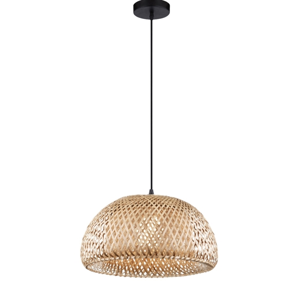 Lampadario cupola di rattan bamboo naturale per soggiorno