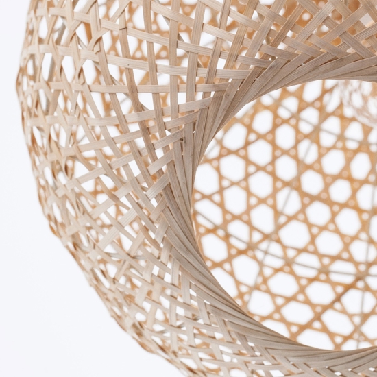 Lampadario sfera di rattan naturale 40 cm per camera da letto