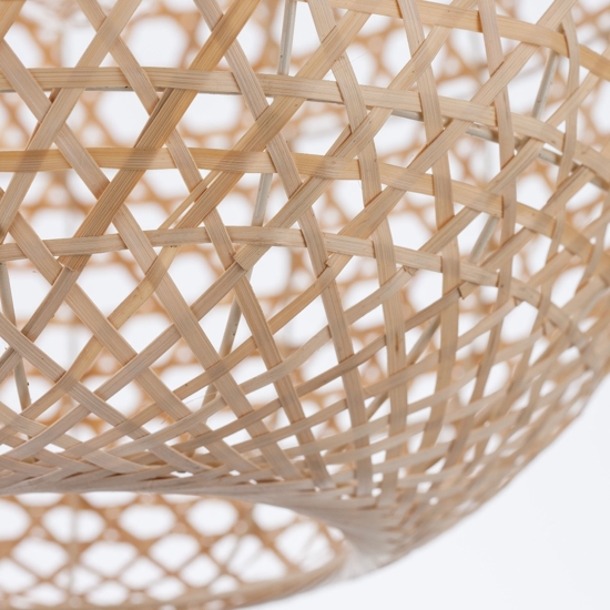 Lampadario sfera di rattan naturale 40 cm per camera da letto
