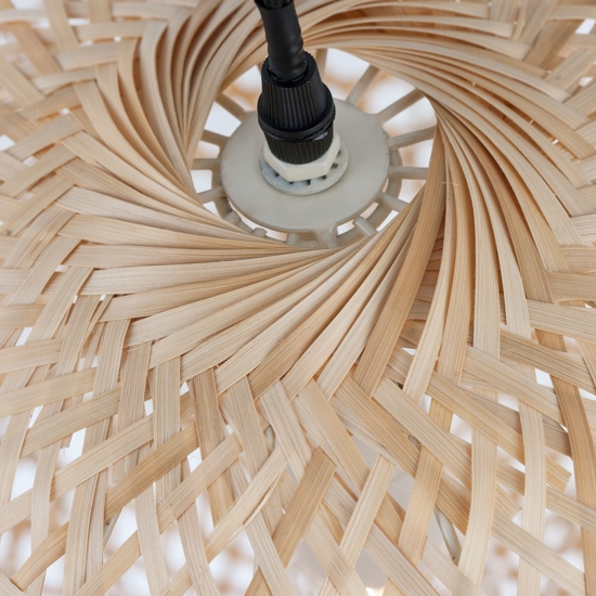 Lampadario sfera di rattan naturale 40 cm per camera da letto