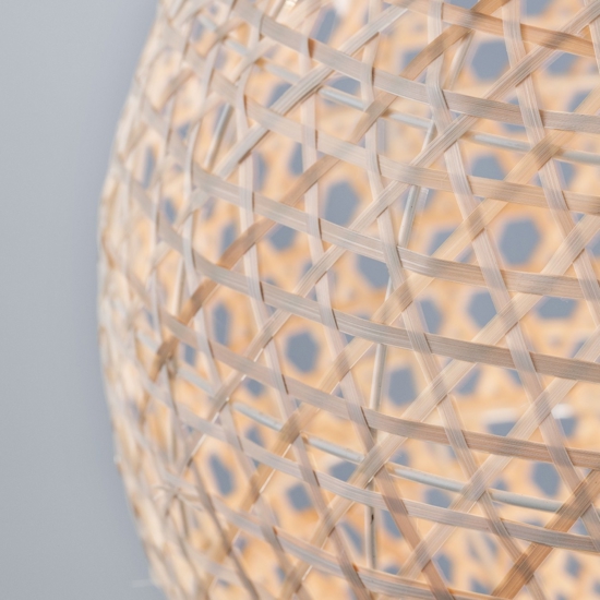 Lampadario sfera di rattan naturale 40 cm per camera da letto