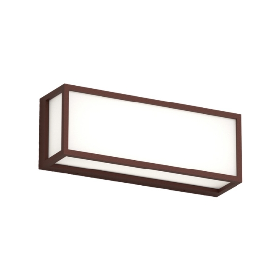 Applique da esterno balcone corten rettangolare top light osaka
