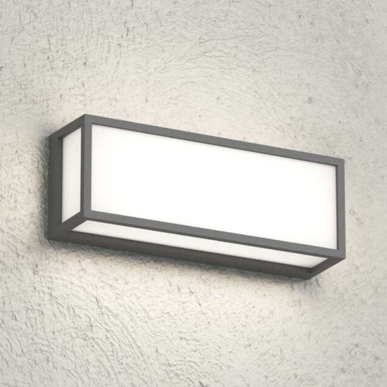 Top light applique da esterno osaka antracite rettangolare moderna
