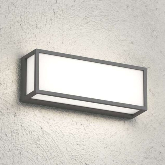 Top light applique da esterno osaka antracite rettangolare moderna