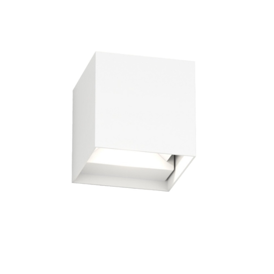 Top light applique cubo da parete per esterno perth bianco led cct 3000k 4000k