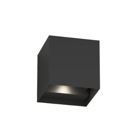 Top light perth nera applique da esterno cubo led orientabile cct 3000k 4000k ip65