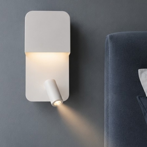 Applique bianco due luci per comodino camera da letto presa usb