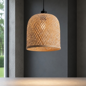 Lampada a sospensione di rattan bamboo naturale 23 cm