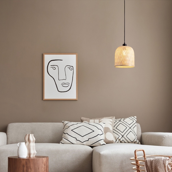 Lampada a sospensione di rattan bamboo naturale 23 cm