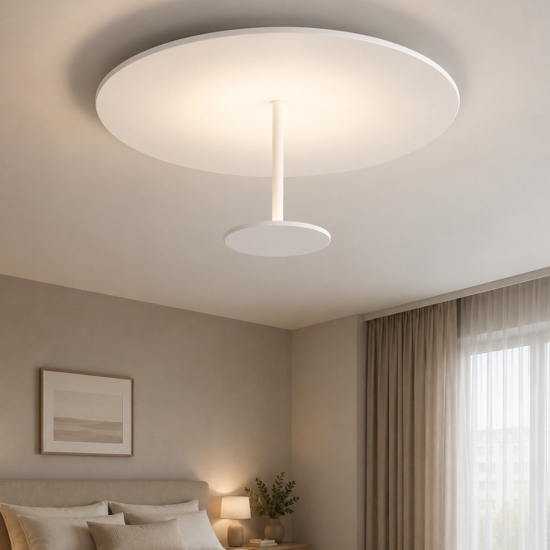 Plafoniera nina led 30w 3000k dimmerabile bianca per camera da letto