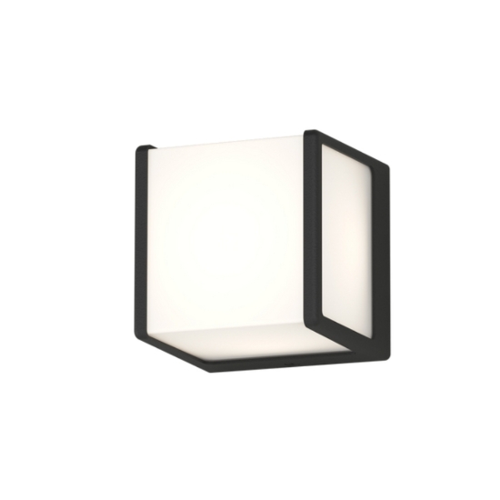 Top light dubai applique da esterno moderno cubo antracite ip54