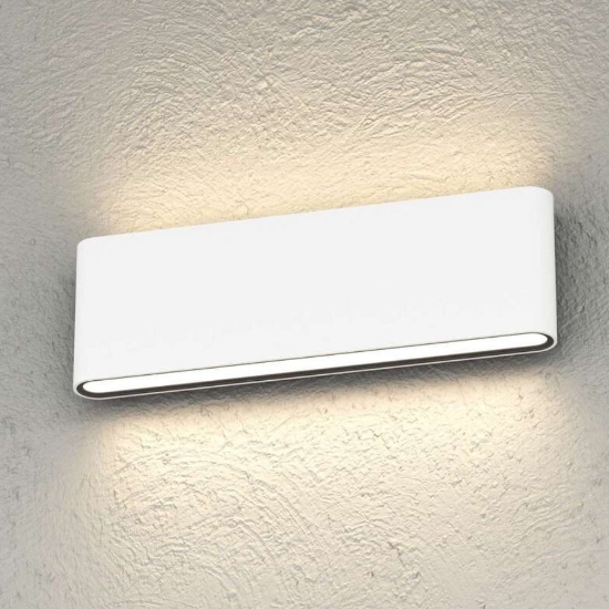 Top light applique da esterno lima bianca led biemissione 20w cct 3000k 4000k