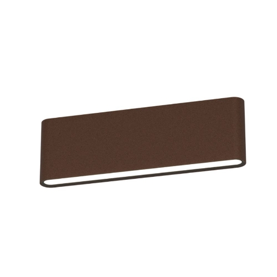 Top light lima applique corten da esterno biemissione luce ip54 led 20w 3000k 4000k