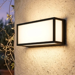 Applique per esterno top light osaka rettangolare nera ip54