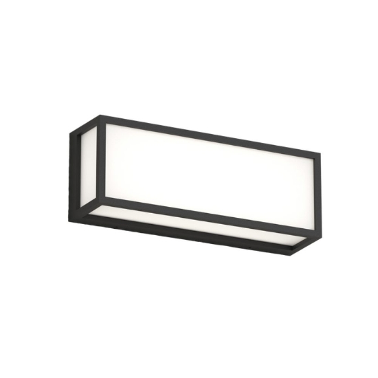 Applique per esterno top light osaka rettangolare nera ip54