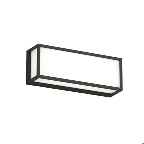 Applique per esterno top light osaka rettangolare nera ip54