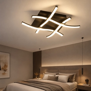 Plafoniera led 34w 2800k marrone ossido design particolare
