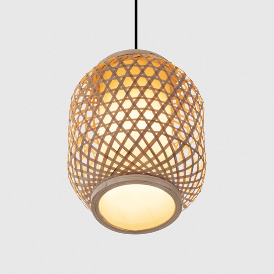 Lampada a sospensione in rattan 20 cm