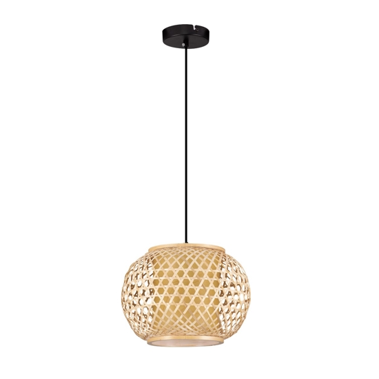 Lampadario a sospensione di rattan 30 cm