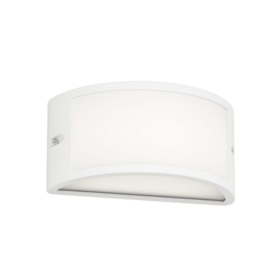Top light cairo applique da esterno bianca design curvo ip54