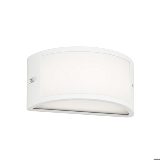 Top light cairo applique da esterno bianca design curvo ip54