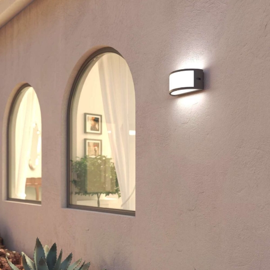 Top light applique da esterno cairo antracite moderna