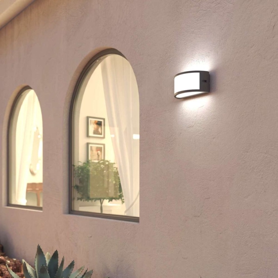Top light applique da esterno cairo antracite moderna