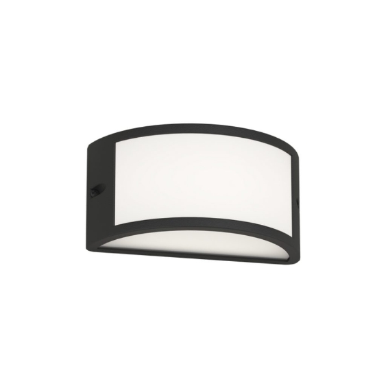 Applique da esterno moderna design curvo top light cairo nera