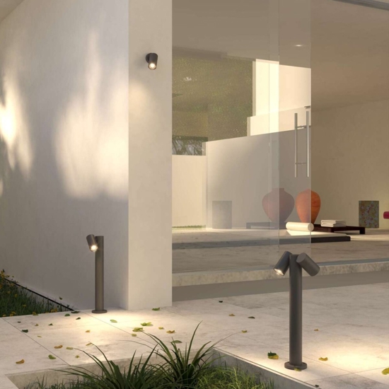 Top light oslo faretto da esterno antracite luce orientabile ip65