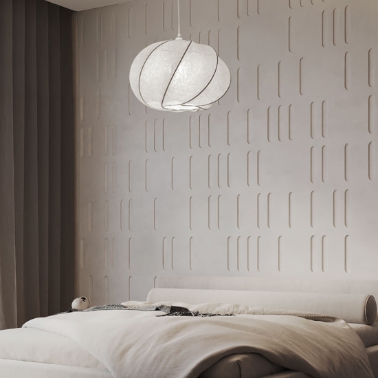 Lampadario di viscosa sabbia design moderno per camera da letto