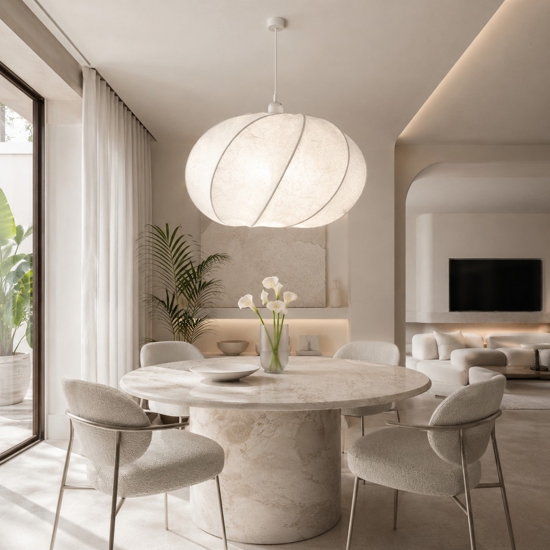 Lampadario a sospensione di viscosa sabbia moderno per soggiorno