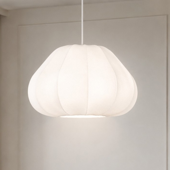 Lampadario a sospensione design moderno di viscosa bianca
