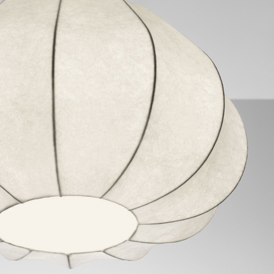 Lampadario a sospensione design moderno di viscosa bianca