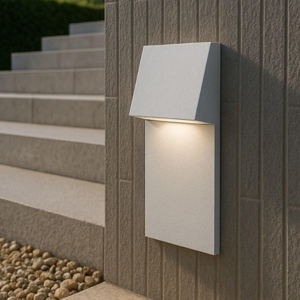 Segnapasso per esterno led da incasso parete bianco 3w 3000k
