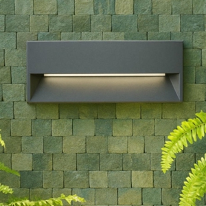 Segnapasso da esterno led 12w 4000k da incasso a parete grafite ip65